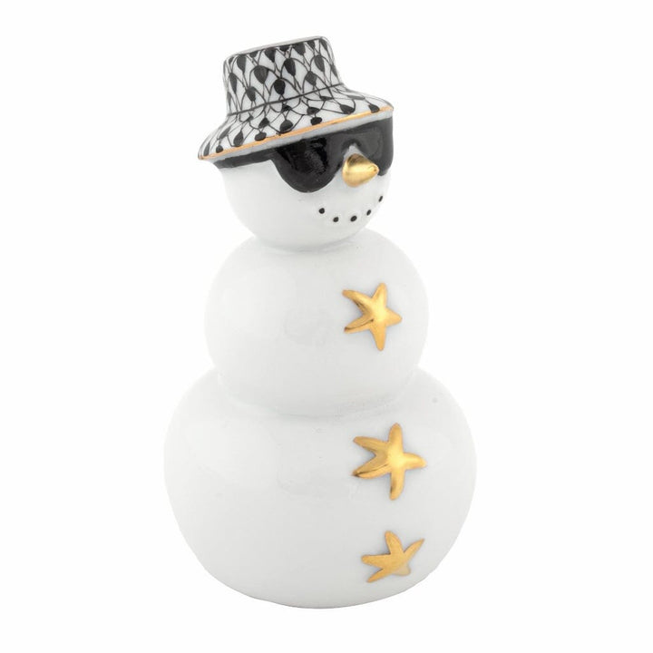 Herend Tropical Snowman Figurine Figurines Herend Black 