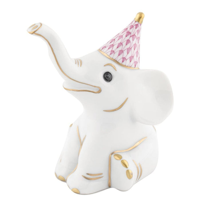 Herend Party Elephant Figurine Figurines Herend Raspberry (Pink) 