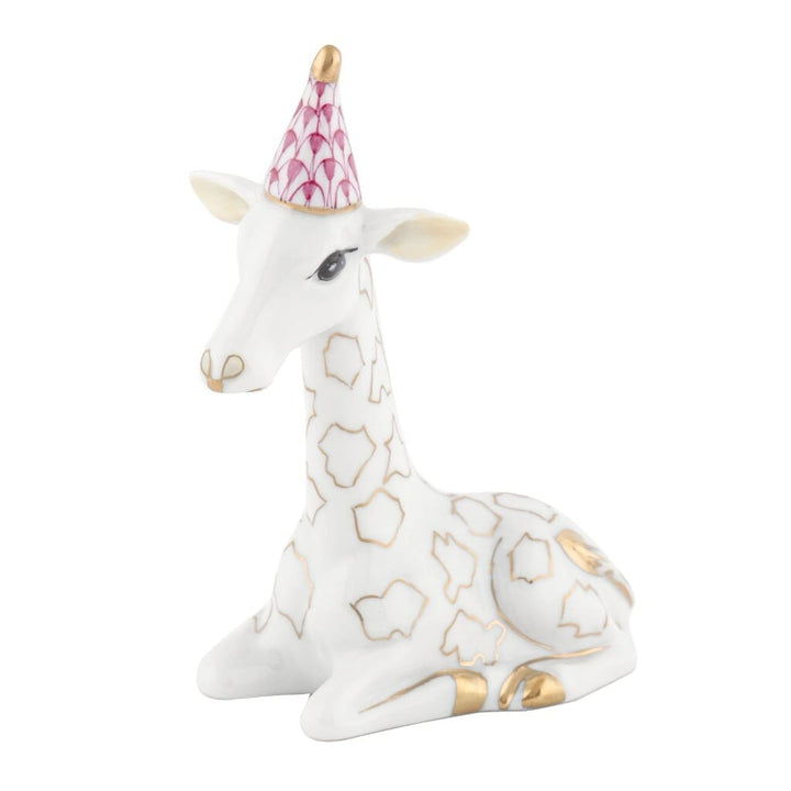 Herend Party Giraffe Figurine Figurines Herend Raspberry (Pink) 