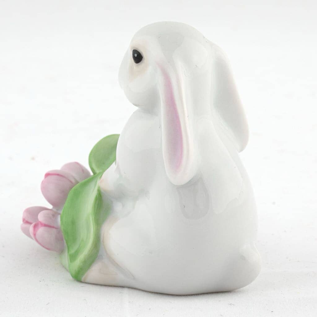 Herend Flowerpot Bunny Figurine Figurines Herend 