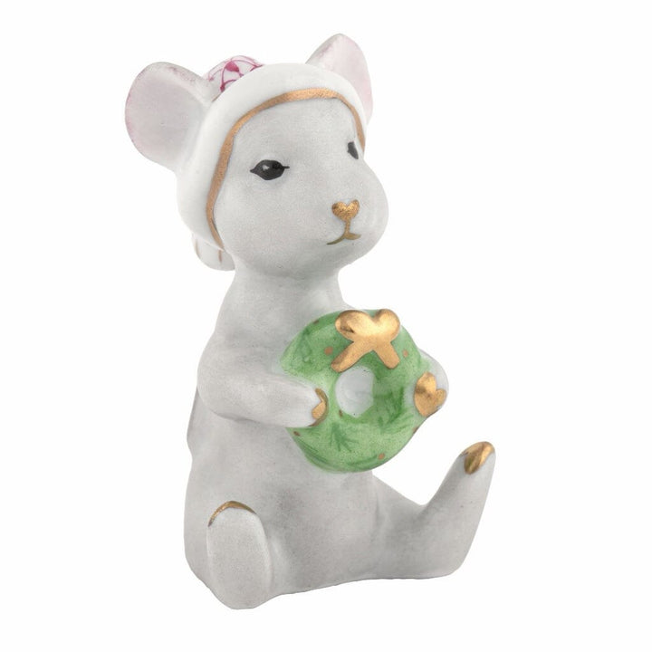 Herend Christmas Mouse Figurine Figurines Herend Raspberry 