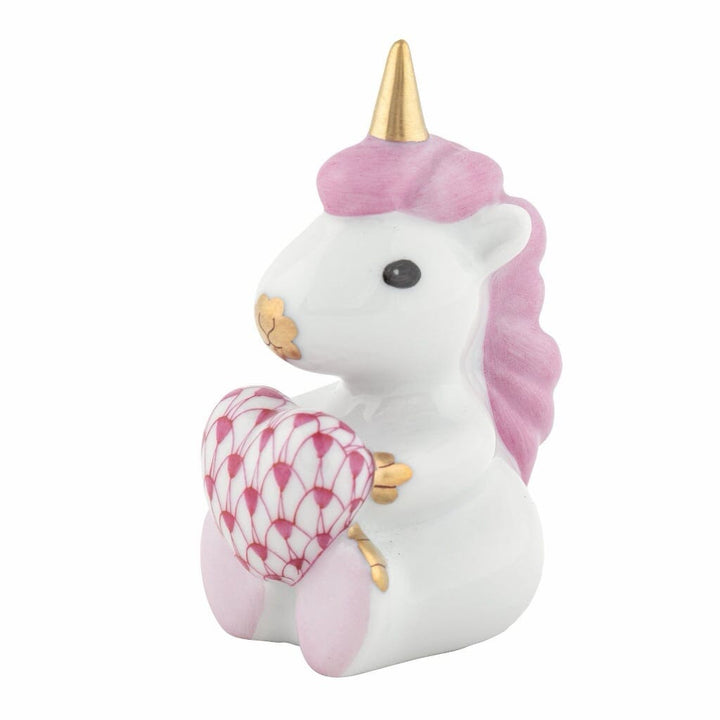Herend Sitting Unicorn Figurine Figurines Herend Raspberry 