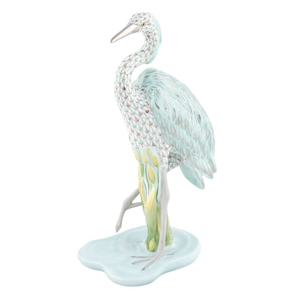Herend Great Blue Heron Figurine Figurines Herend 
