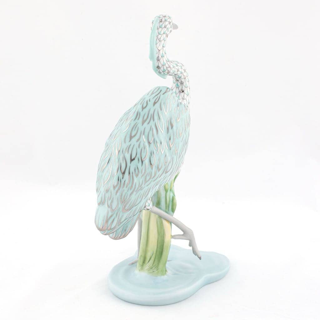 Herend Great Blue Heron Figurine Figurines Herend 
