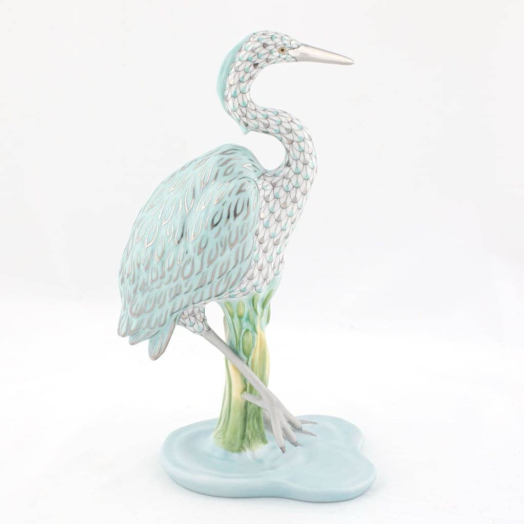 Herend Great Blue Heron Figurine Figurines Herend 