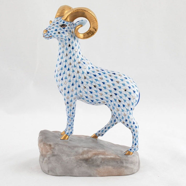 Herend Ram on Rock Figurine - Limited Edition Figurines Herend 