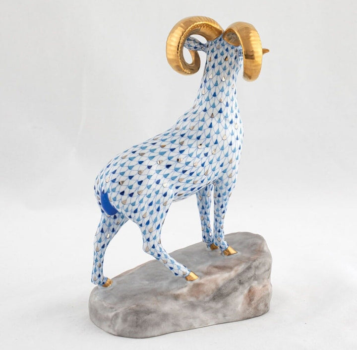 Herend Ram on Rock Figurine - Limited Edition Figurines Herend 