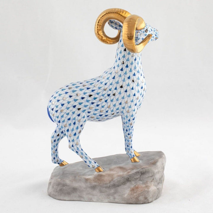 Herend Ram on Rock Figurine - Limited Edition Figurines Herend 