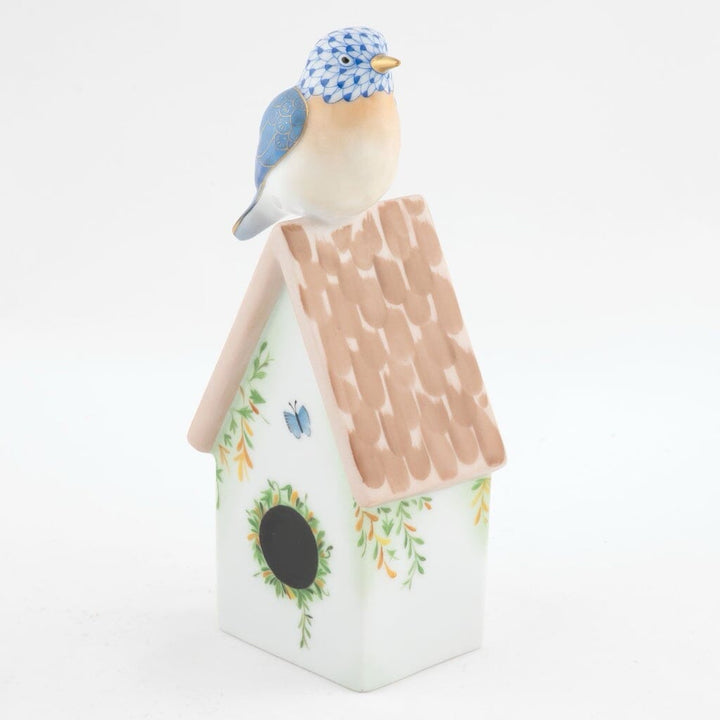 Herend Eastern Bluebird On House - Limited Edition Figurines Herend 