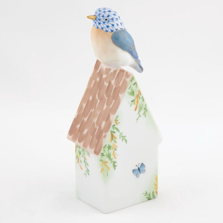 Herend Eastern Bluebird On House - Limited Edition Figurines Herend 