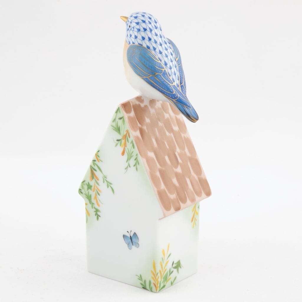Herend Eastern Bluebird On House - Limited Edition Figurines Herend 