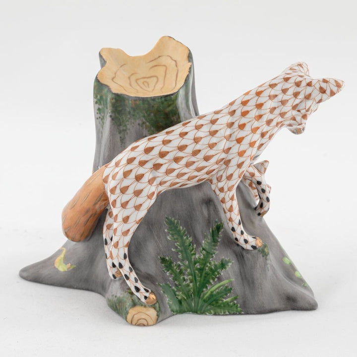 Herend Fox Den Figurine - Limited Edition Figurines Herend 
