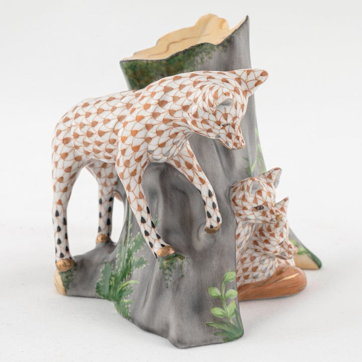 Herend Fox Den Figurine - Limited Edition Figurines Herend 