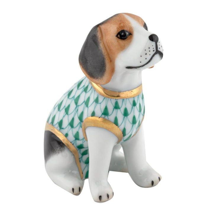 Herend Beagle Puppy Figurine Figurines Herend Green 