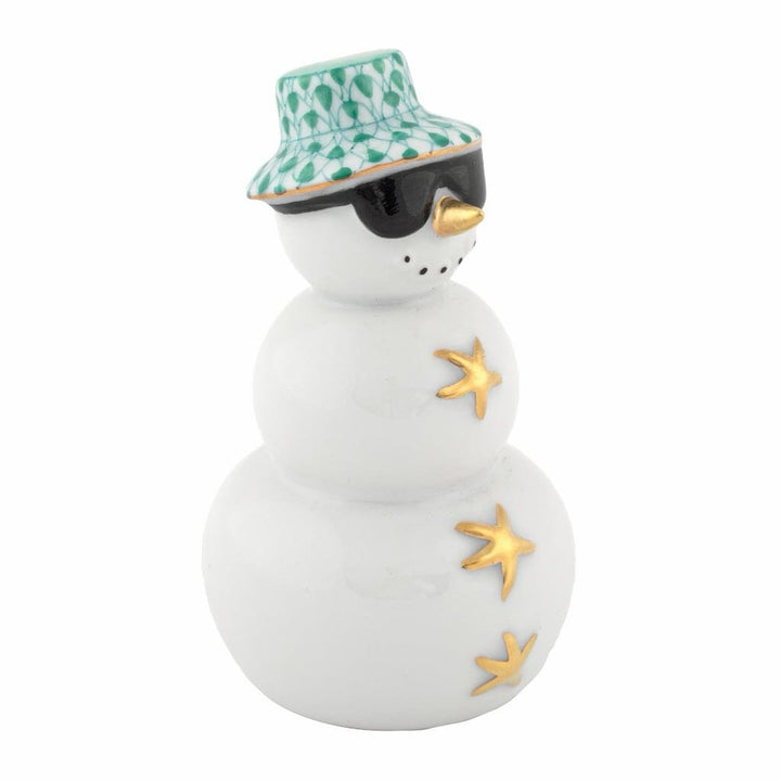 Herend Tropical Snowman Figurine Figurines Herend Green 