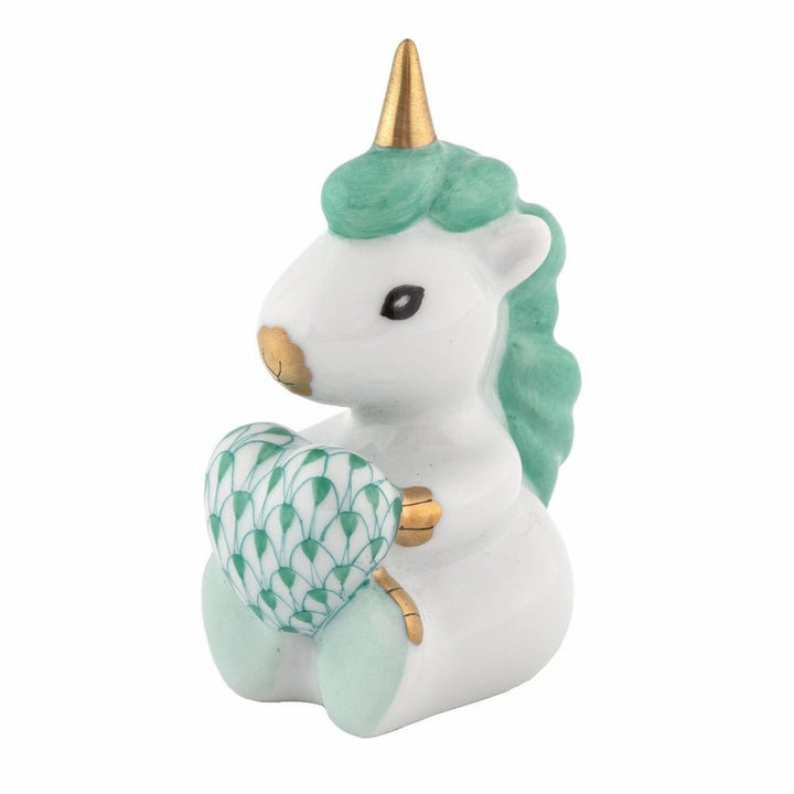 Herend Sitting Unicorn Figurine Figurines Herend Green 