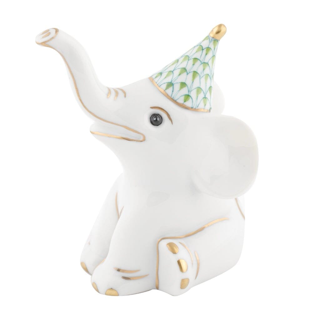 Herend Party Elephant Figurine Figurines Herend Lime Green 