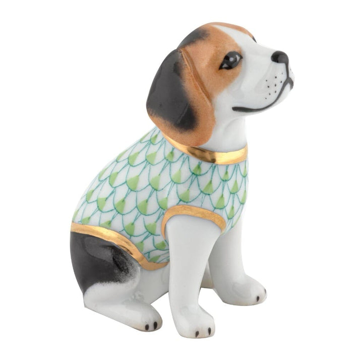 Herend Beagle Puppy Figurine Figurines Herend Lime Green 