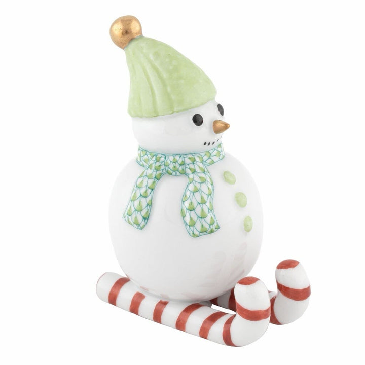 Herend Skiing Snowman Figurine Figurines Herend Keylime 