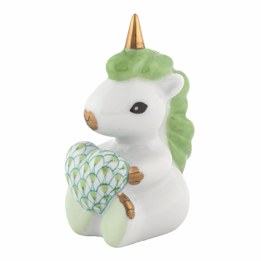 Herend Sitting Unicorn Figurine Figurines Herend Keylime 