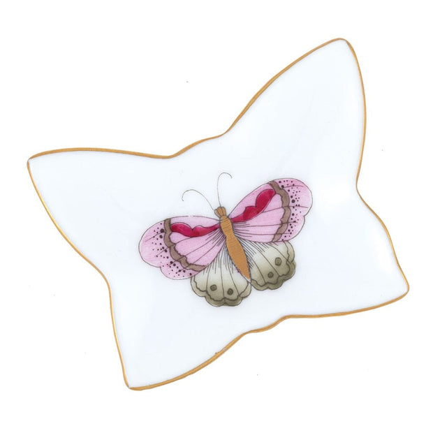 Herend Small Butterfly Tray Figurines Herend Victoria Pink 