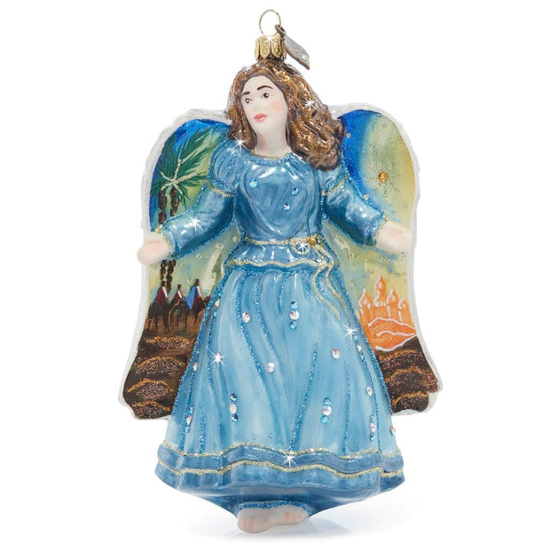 Jay Strongwater 2023 Angel Glass Ornament Christmas Ornaments Jay Strongwater 
