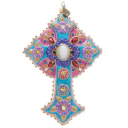 Jay Strongwater 2023 Cross Glass Ornament Christmas Ornaments Jay Strongwater 