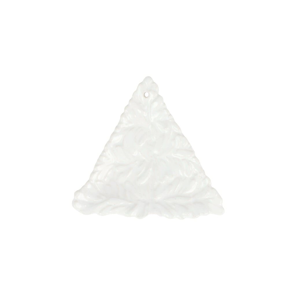 Vietri Lastra Holiday White Figural Tree Ornament Christmas Ornaments Vietri 