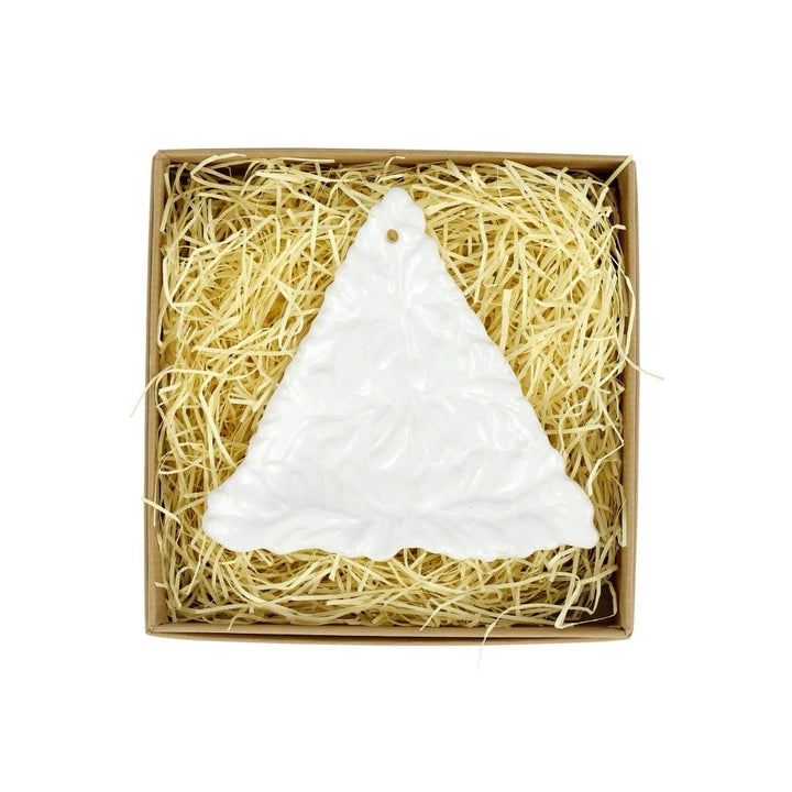 Vietri Lastra Holiday White Figural Tree Ornament Christmas Ornaments Vietri 