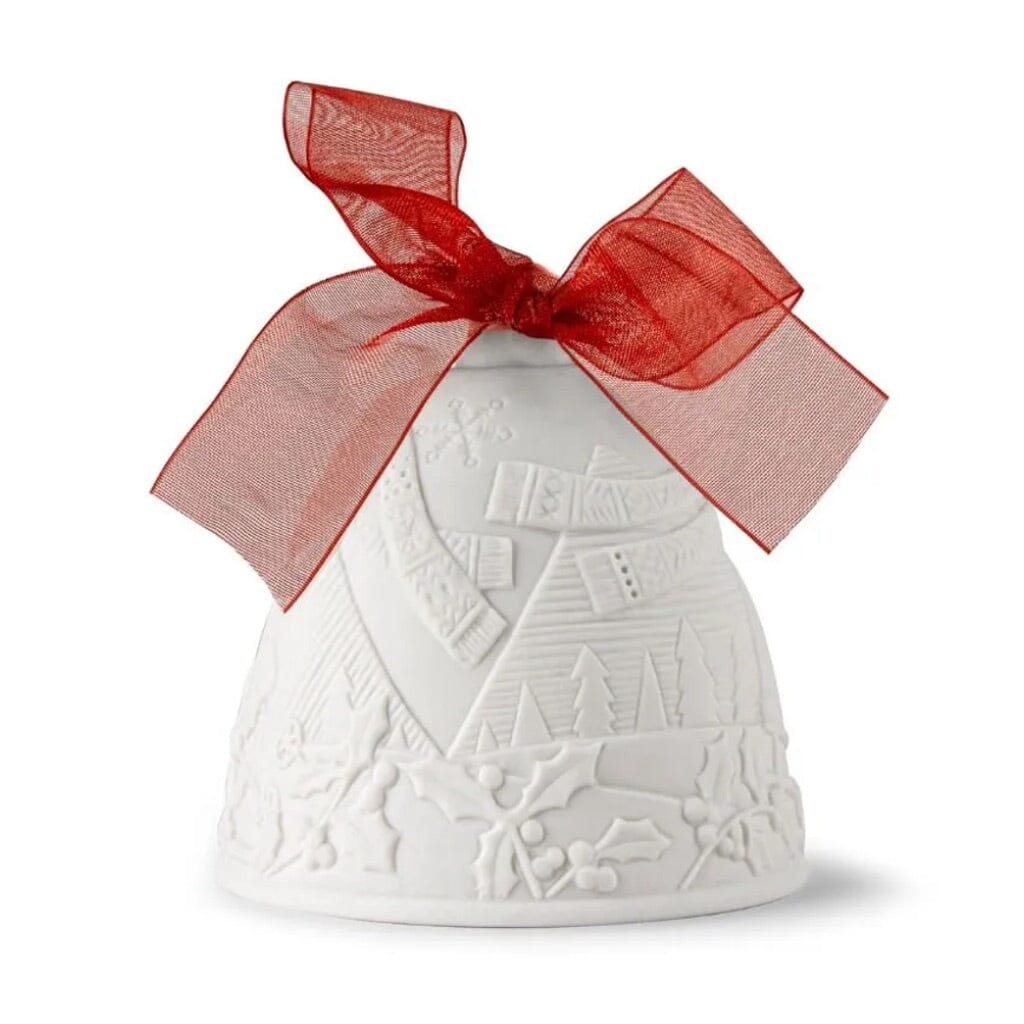 Lladro Porcelain 2024 Bell Christmas Ornament (Re-Deco Red) Christmas Ornaments Lladro 