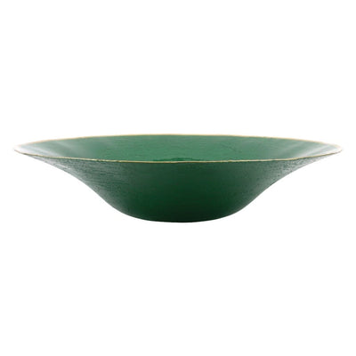 Vietri Metallic Glass Centerpiece Bowls Vietri Emerald 
