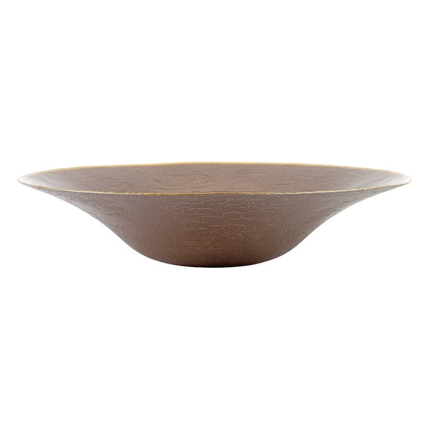 Vietri Metallic Glass Centerpiece Bowls Vietri Fawn 