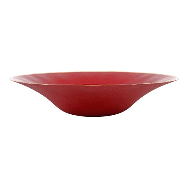 Vietri Metallic Glass Centerpiece Bowls Vietri Ruby 