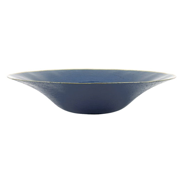 Vietri Metallic Glass Centerpiece Bowls Vietri Sapphire 