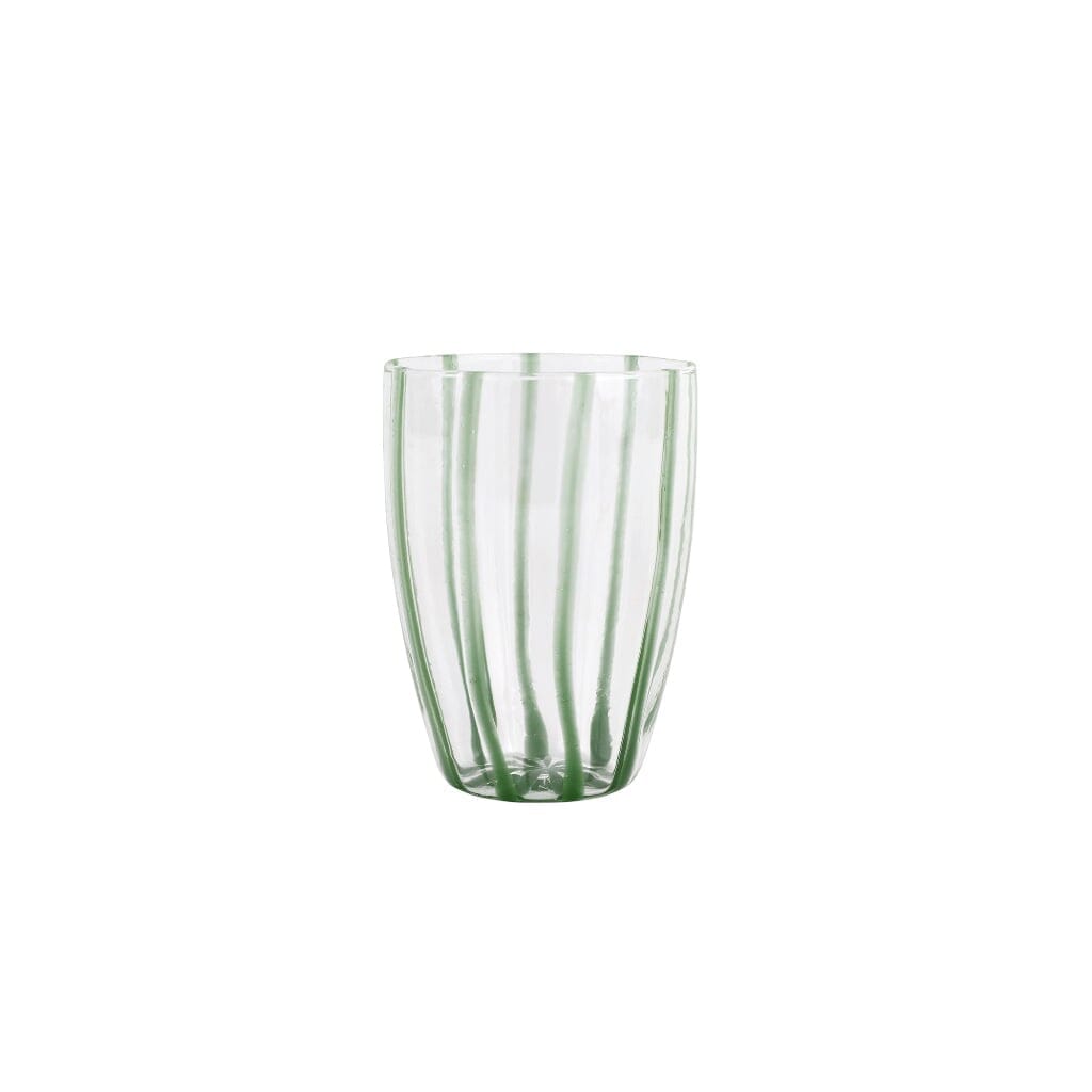 Vietri Nuovo Stripe Tall Tumbler Drinkware Vietri Green 