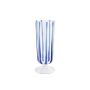 Vietri Nuovo Stripe Champagne Glass Drinkware Vietri Blue 