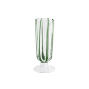 Vietri Nuovo Stripe Champagne Glass Drinkware Vietri Green 