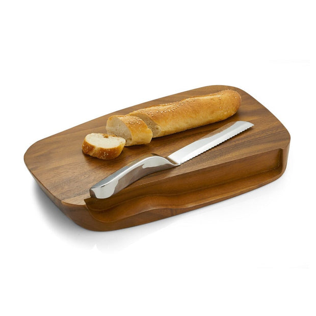 Nambe Blend Bread Board With Knife Servers Nambe 