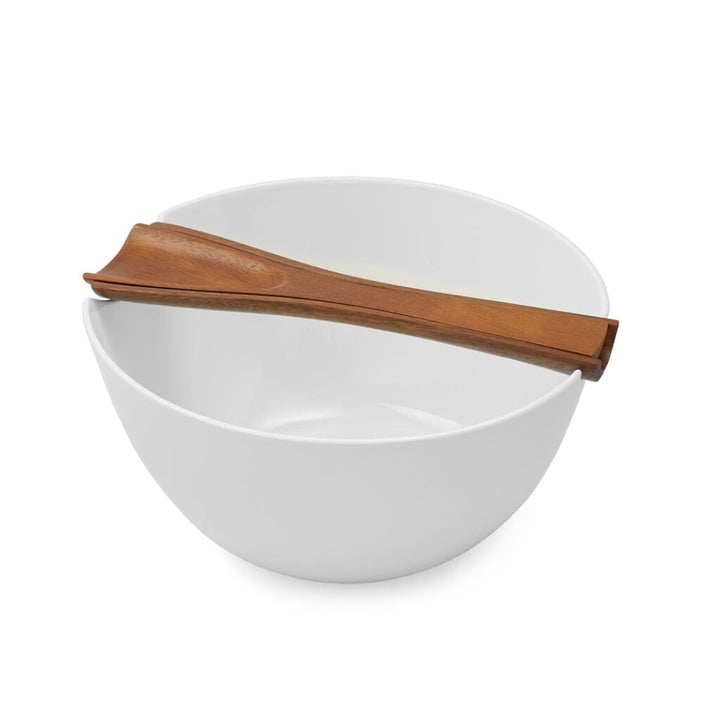 Nambe Quatro Salad Bowl With Servers Salad Bowls Nambe 