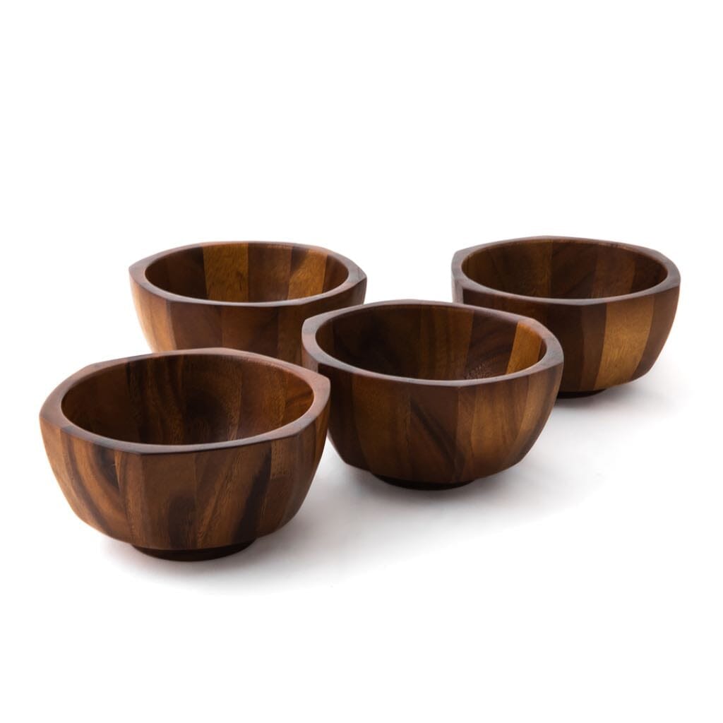 Nambe Rivet Individual Salad Bowl Set of 4 Salad Bowls Nambe 