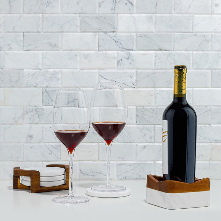 Nambe Chevron Wine Coaster Barware Nambe 
