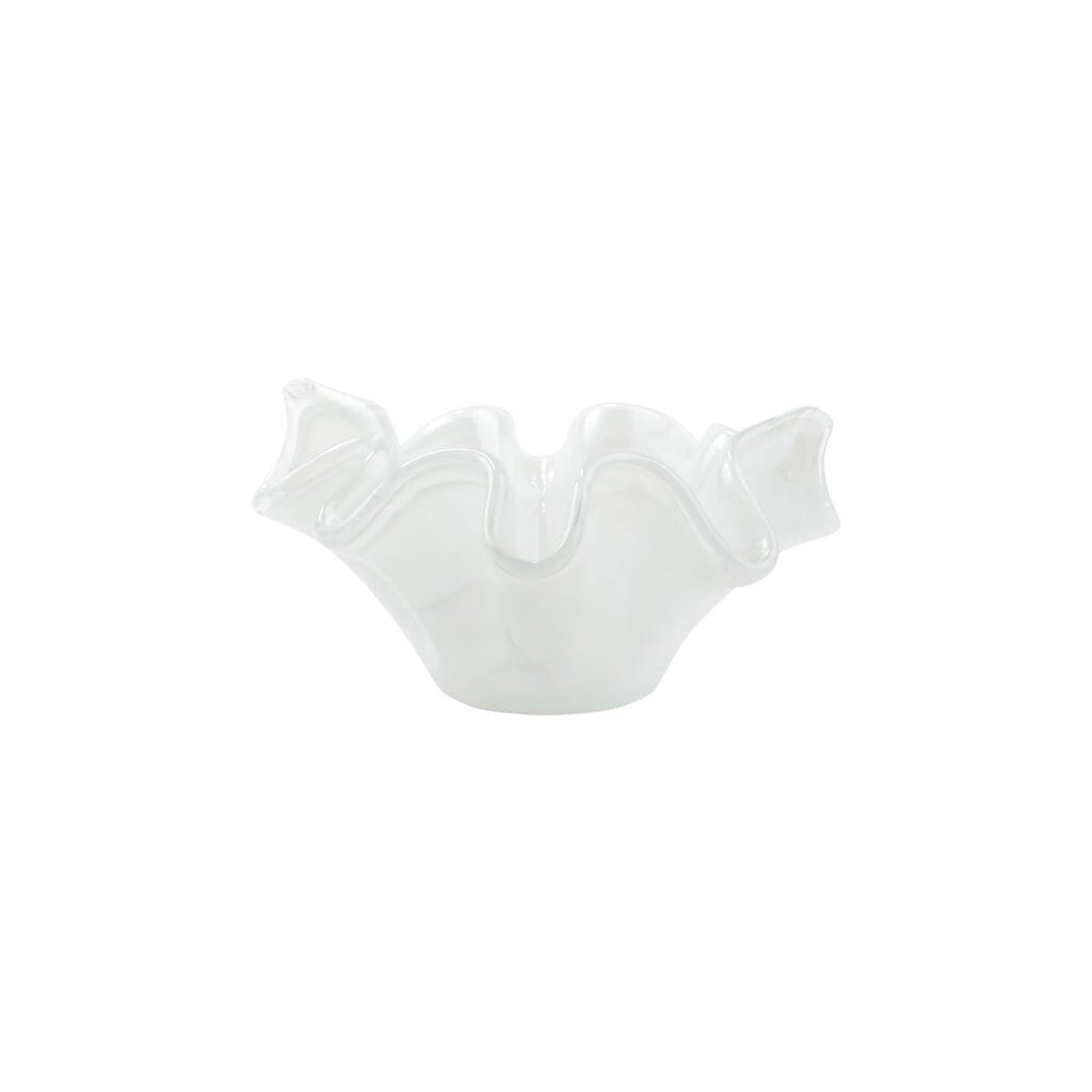 Vietri Onda Glass White Small Bowl Dinnerware Vietri 