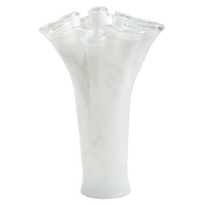 Vietri Onda Glass White Tall Vase Dinnerware Vietri 