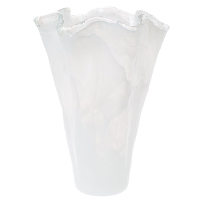 Vietri Onda Glass White Large Vase Dinnerware Vietri 