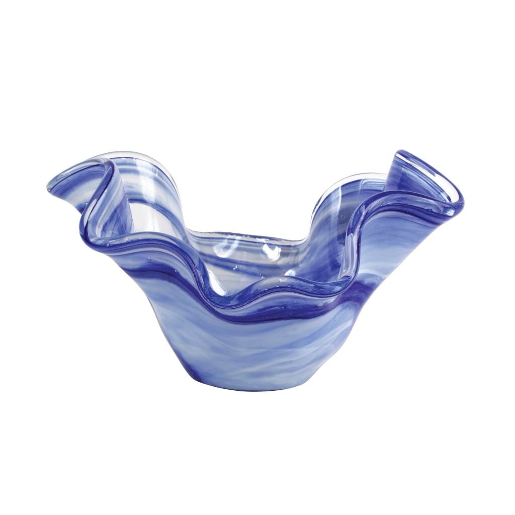 Vietri Onda Glass Cobalt Medium Bowl Dinnerware Vietri 