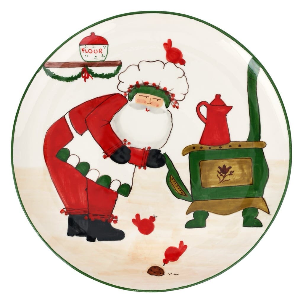 Vietri Old St. Nick Large Round Platter With Oven Platters Vietri 