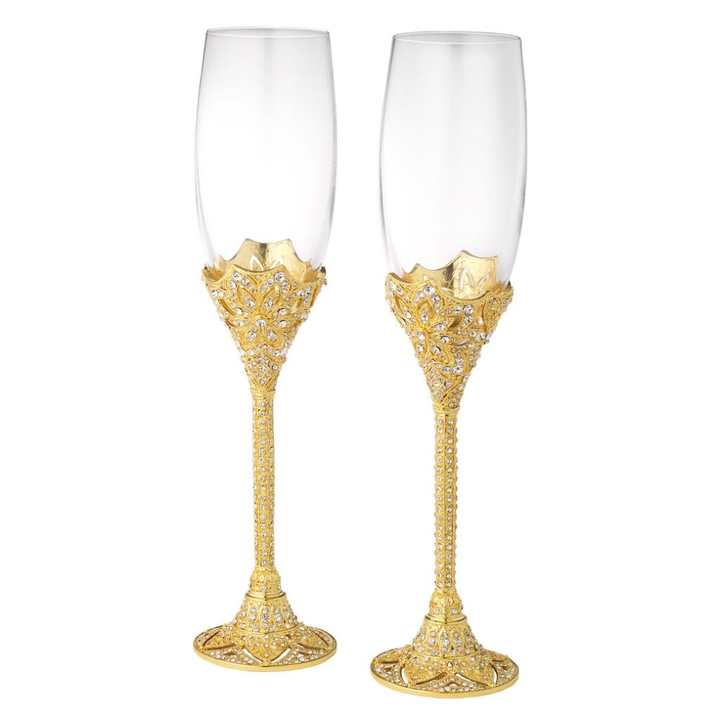 Olivia Riegel Gold Windsor Flute (Set of 2) Barware Olivia Riegel 