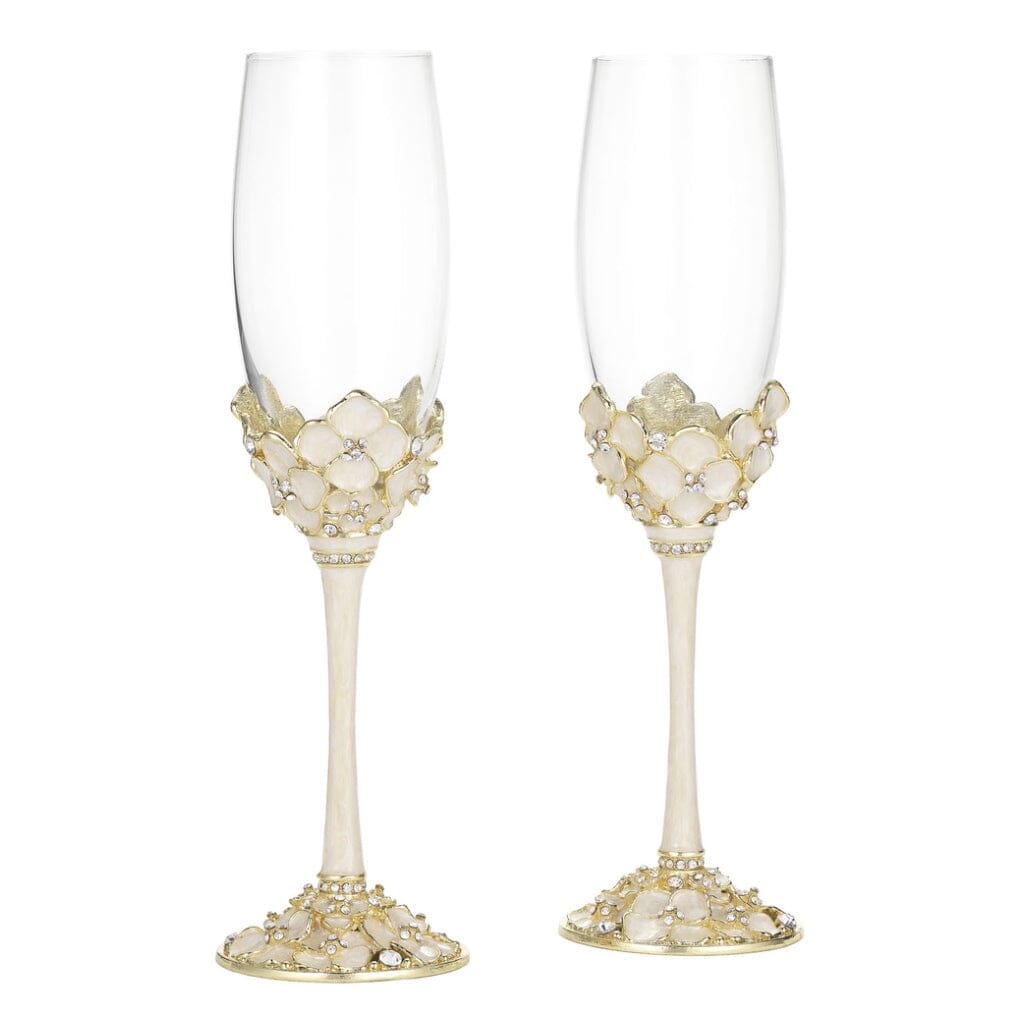 Olivia Riegel Gold Dogwood Flute (Set of 2) Barware Olivia Riegel 