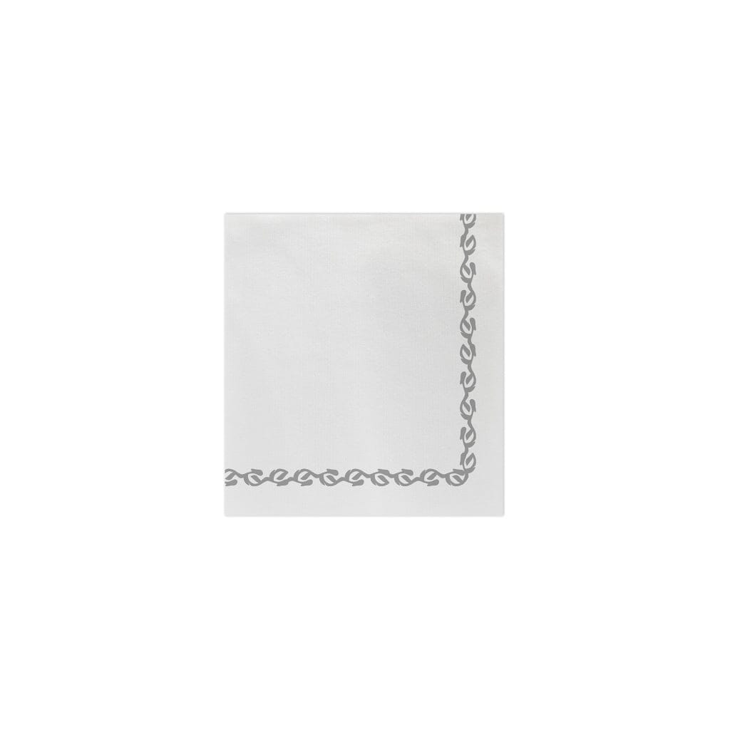 Vietri Papersoft Napkins Florentine Light Gray Cocktail Napkins Napkins Vietri 
