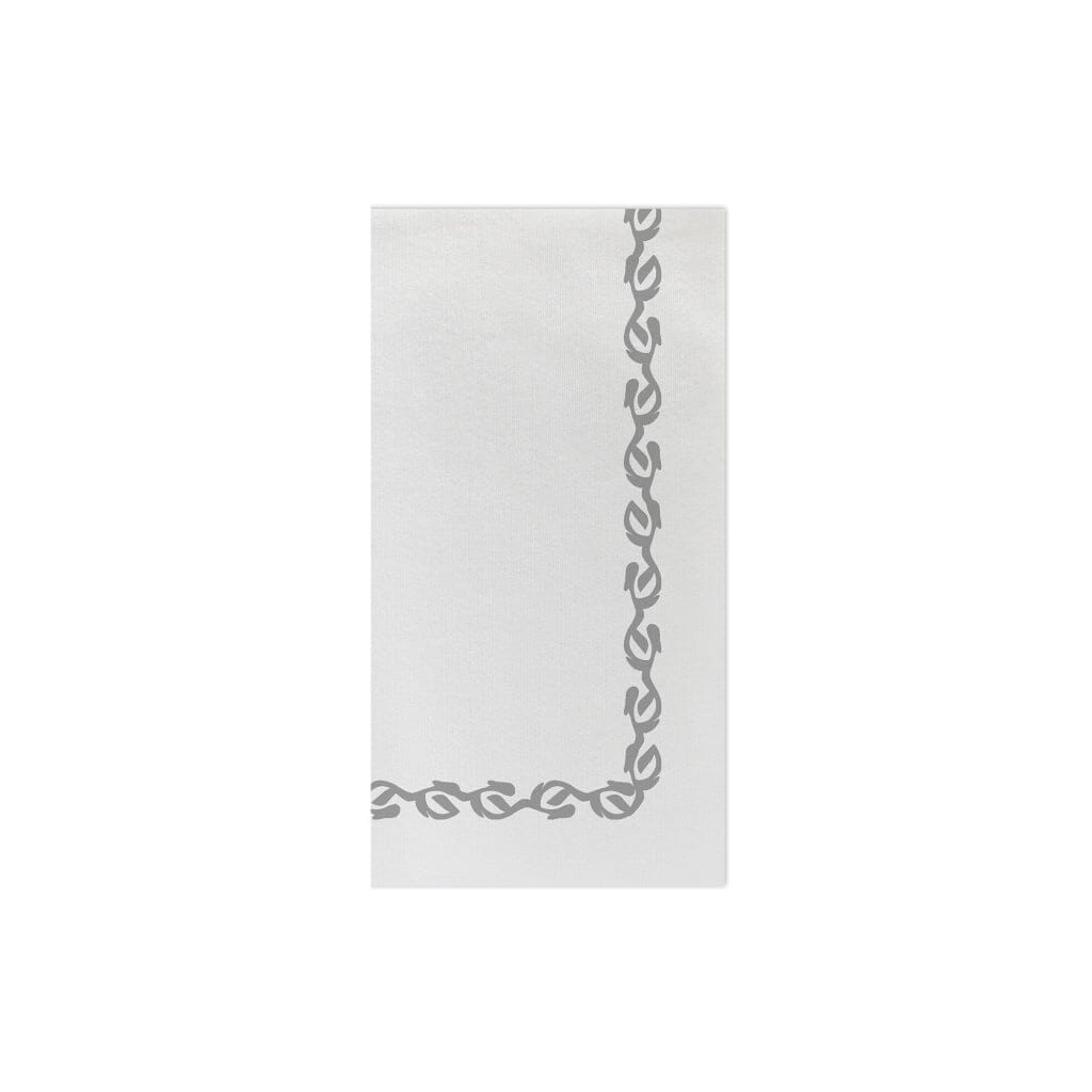 Vietri Papersoft Napkins Florentine Light Gray Guest Towels Napkins Vietri 